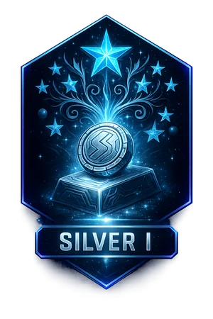 Silver rank badge